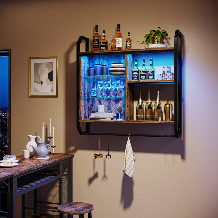 Small wall bar online cabinet